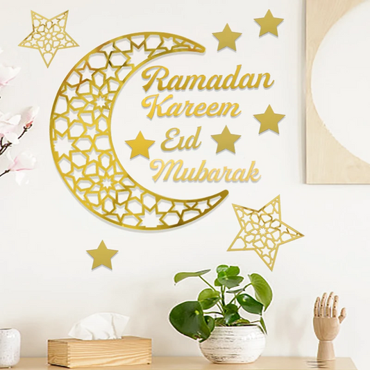 Ramadan Kareem, Eid Mubarak wall/Mirror Sticker